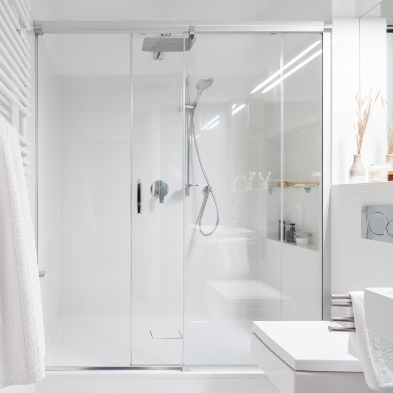 Contemporary Shower with Rainfall Showerhead